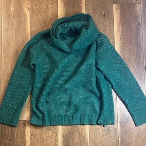 Lou & Grey Teal Cowl Neck Sweater